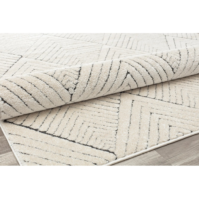 Tapis contemporain albâtre Cadence, Rectangle 2 pi x 4 pi