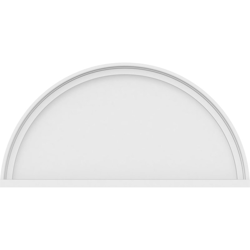 Semi-Circle with Smooth Architectural Grade PVC Pediment, H 16 po x l 32 po x P 2 po