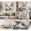 Art mural neutre, impression sur toile beige bleu doux, peinture de nature minimaliste, décoration murale campagne moderne-1855218746