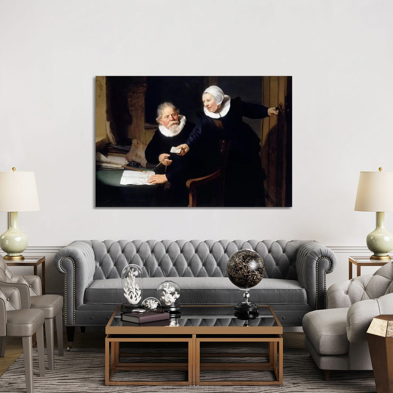 The Shipbuilder & His Wife by Rembrandt Van Rijn - Wrapped Canvas Print, 152.5 cm H x 101.5 cm W
