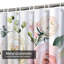 Rideau de douche imperméable à motif floral à motif floral à 12 crochets-2099087459