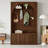 Entryway Hall Tree with Adjustable Shelves and Storage Bench-101869423