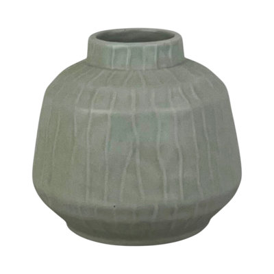 Glazed Pistachio Ceramic Vase 10cm