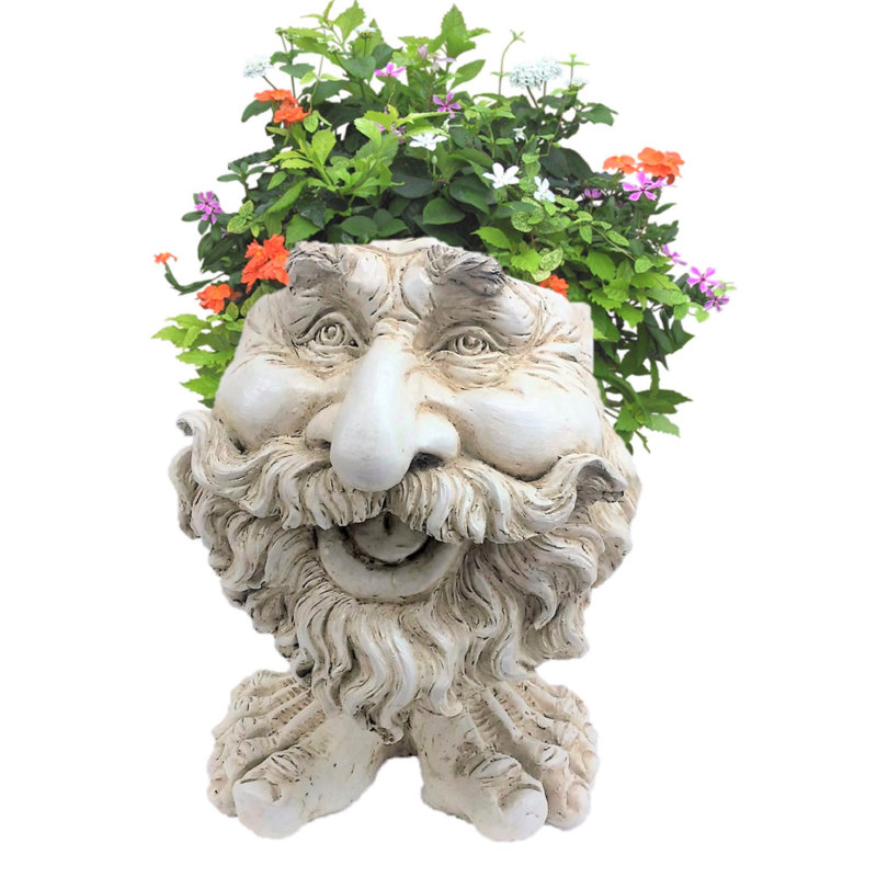 Statue de Muggly's Ole, 13" H x 9.2" L x 9.5" D, Blanc antique