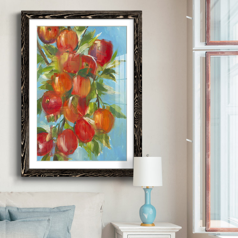 " AN APPLE A DAY ", Black Framed Paper, 37.5" H x 27.5" W x 1" D