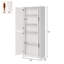 70-Inch Tall Freestanding Pantry Cabinet with Doors and Adjustable Shelves in White - Storage Unit for Kitchen, Bathroom, Dining Room or Living Room-985676921