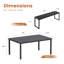 Ensemble de salle à manger de patio avec table de salle à manger rectangulaire et 2 bancs en faux bois-682491387