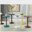 Table d'appoint ronde rouge en bois-2038076472