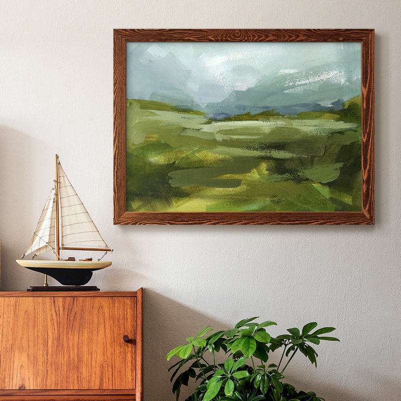 " Emerald View II ", Maple Framed, 26" H x 38" W x 1.5" D