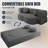 2-Seater Foldable Compressed Sofa Bed Gray