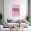 «Pink Skating Elephant», reproduction d'art murale contemporaine-272711916