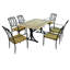 CHARLESTON Stone Dining Table with 6 ASCOT Chairs Garden Set