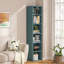 Bibliothèque en coin 70,9 po à 6 niveaux étroits pour salon, bureau, chambre à coucher-422913351