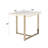 Faux Marble Top With Metal Frame End Table