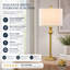 Lampe de table moderne en laiton poli 28 "avec port USB et abat-jour empire Augrave-987339833