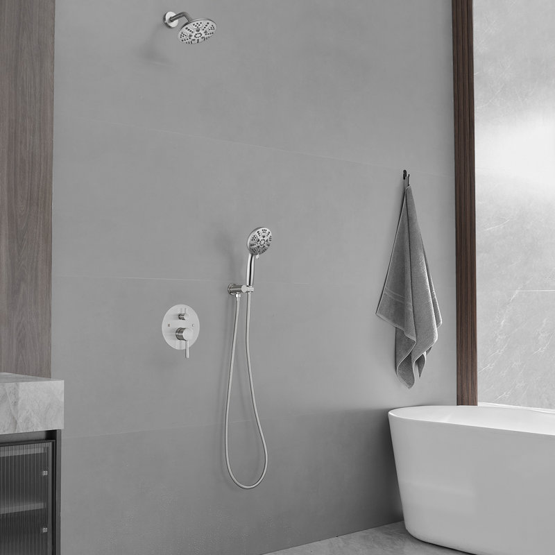 Robinet de douche à inverseur, Nickel brossé