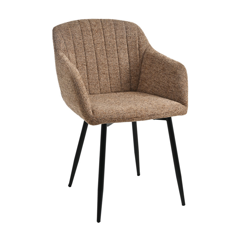 Ohio Upholstered Dining Chair, 6, Brown Chenille