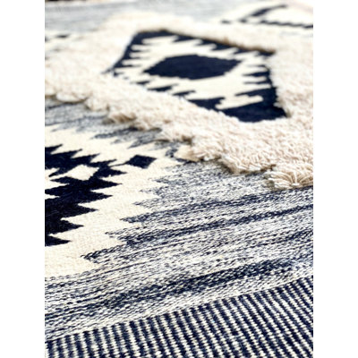 Tapis texturé crème