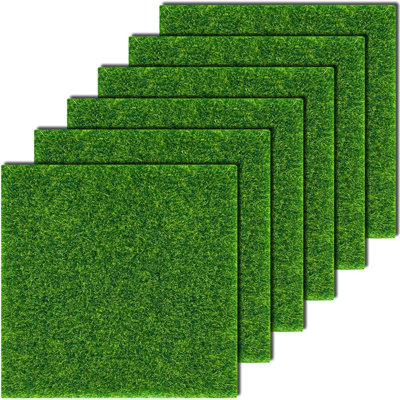 Paquet de 6 herbes artificielles miniatures 6 po x 6 po Fairy Garden