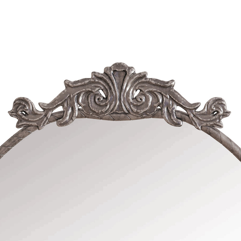 Miroir mural 58 po X24 po, Argent antique