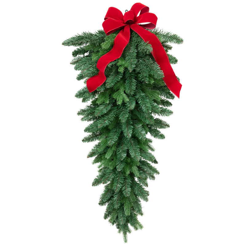 Coniferous Pine Christmas Teardrop Swag - 48" - Unlit