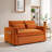 55" Velvet 3-in-1 Convertible Sofa Bed, Adjustable Backrest Sleeper Loveseat with USB Ports, Side Pockets & 2 Waist Pillows-590293603