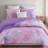 4 Pieces King/Cal King Watercolor Tie Dye Printed Comforter Set with Throw Pillow,Purple-135109962
