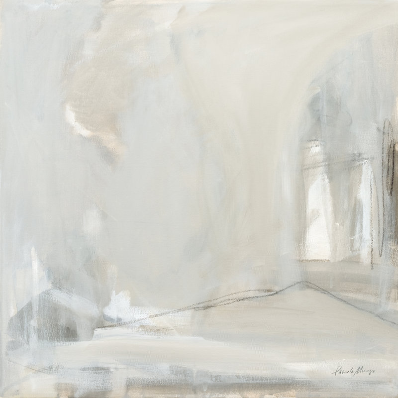 Imprimé gris délicat Fellicia, H 12 po x l 12 po, Non, Toile tendue