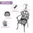 3-Piece Bistro Dining Set, 39.37" Round Table with Umbrella Hole & 2 Armchairs with Beige Cushions-46628856-252981512
