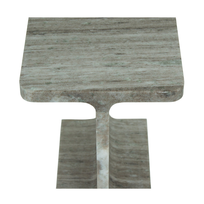 Marble End Table, Gray
