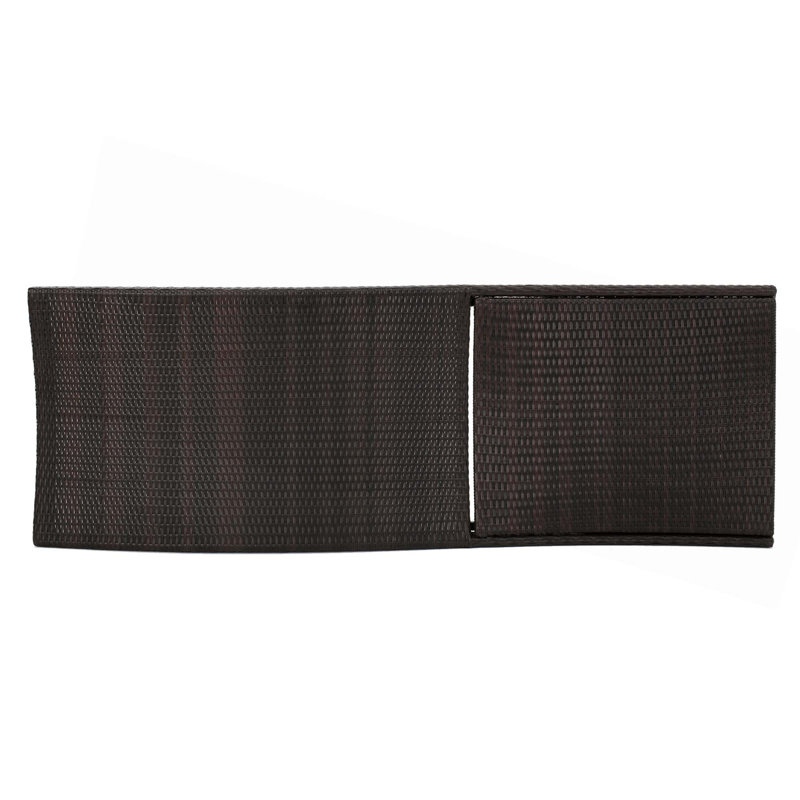 Chaise longue de plage en osier PE Cusion, Brun, 1