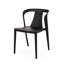 Chaise d'extérieur Unique Weather Outdoor, noire, profondeur 49,2 cm, largeur 53 cm, hauteur 78,5 cm, poids 4,5 kg, forme incurvée pour un jardin élégant, en polypropylène noir, idéale pour les repas ou