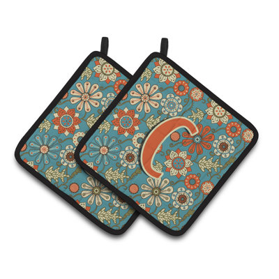 Fleur rétro Potholder