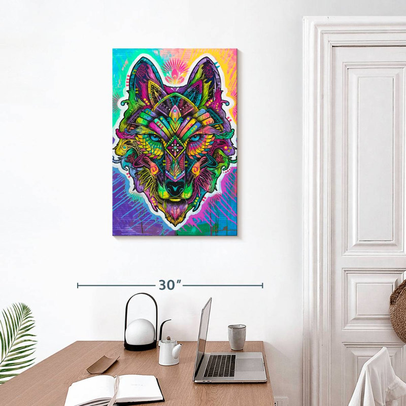 Brampt Wolf Shaman, 30" H x 20" W