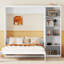 Lit escamotable double pleine grandeur avec tablettes-1275515007
