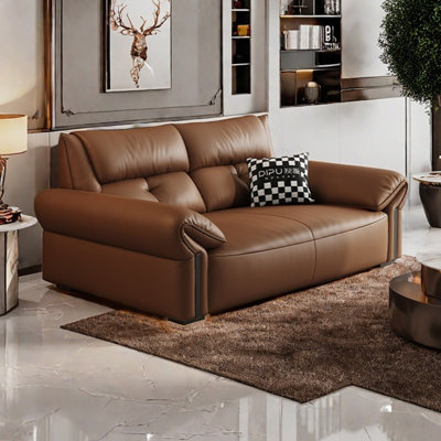 Retro style living room simple straight row sofa