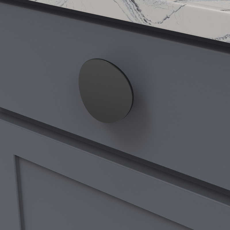 Vale Collection Knob, Matte Black, 3''