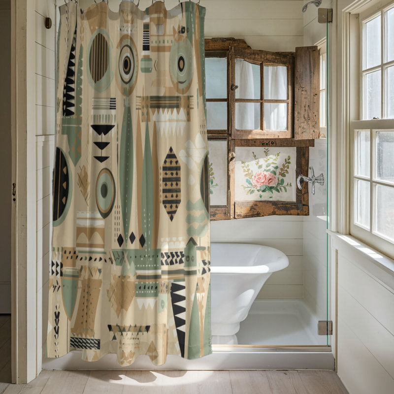 Boho Naturals - Premium Shower Curtain, 74"H x 71"W