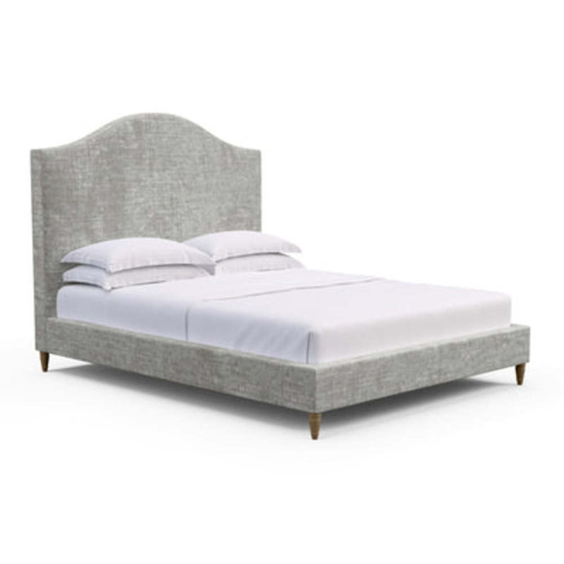 Montague Upholstered Standard Storage Bed, Full, Crushed Velvet Silver Streak, Weathered