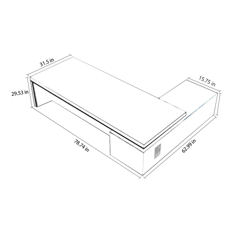 modern Luxury artificial wooden computer desk