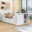 Lit plateforme simple en bois avec lit gigogne et bureau-1696667255