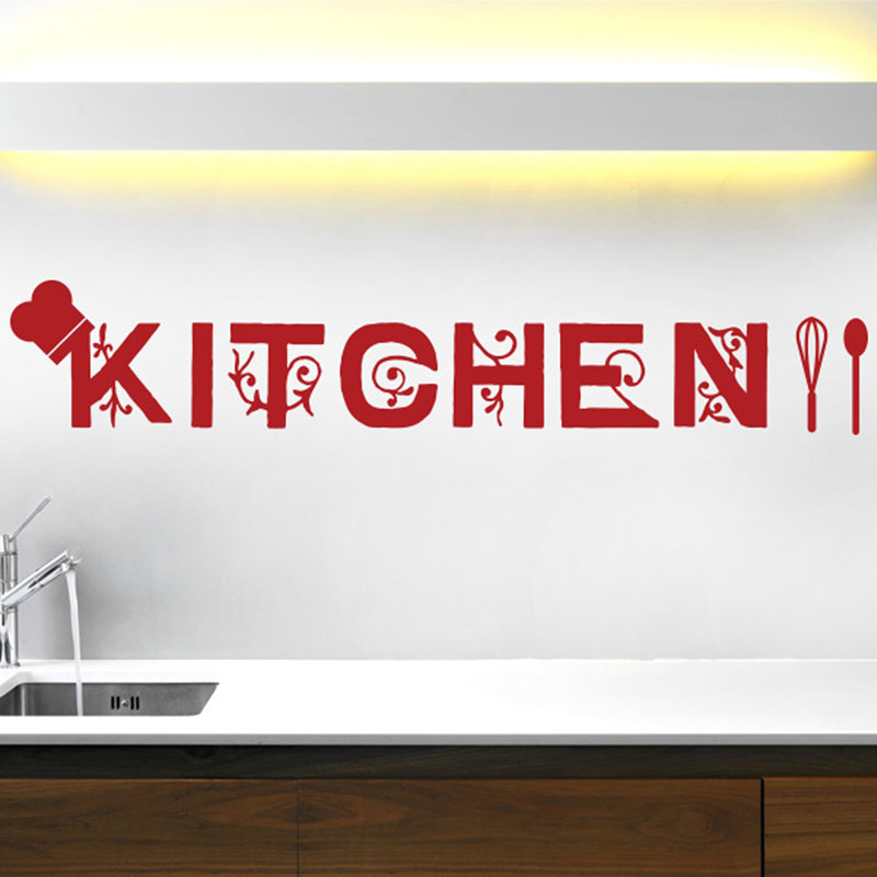 Food & Beverage Wall Decal, Dark Red, Medium