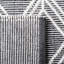 Tapis géométrique en laine tissé à la main Farmington en coton crème / gris Farmington-261013402