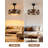 20" Caged Ceiling Fan with Lights, Farmhouse Fandelier with Remote-247182555