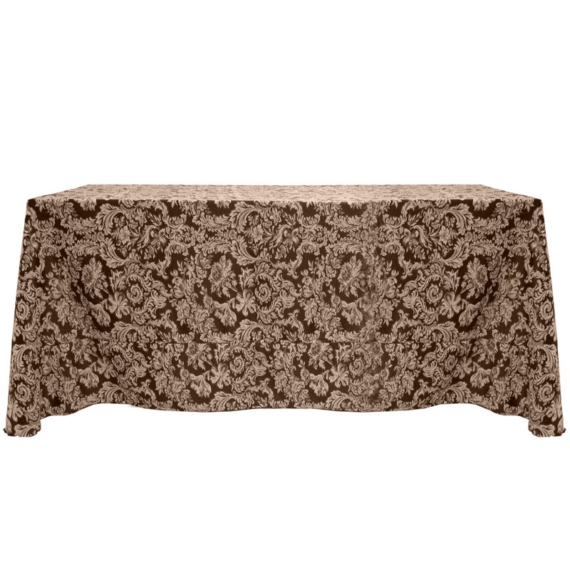 Miranda Solid Color Tablecloth, 108" x 60", Slate Blue, 1
