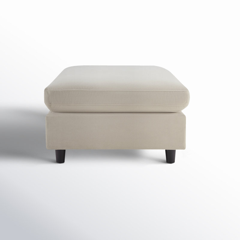 Repose-pieds rectangulaire rembourré 45 po Fleetwood, Velours performance plage Bella