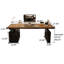 Bureau électrique à hauteur réglable en cuir à deux moteurs Modern Luxury (avec armoire à tiroirs) - 3 options de bureau disponibles-849146303-849146296