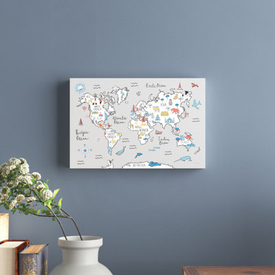 Carte du monde pastel