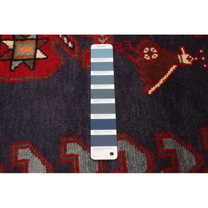Tapis bleu marine Anatolian Croci 5 pi 2 po x 9 pi 3 po