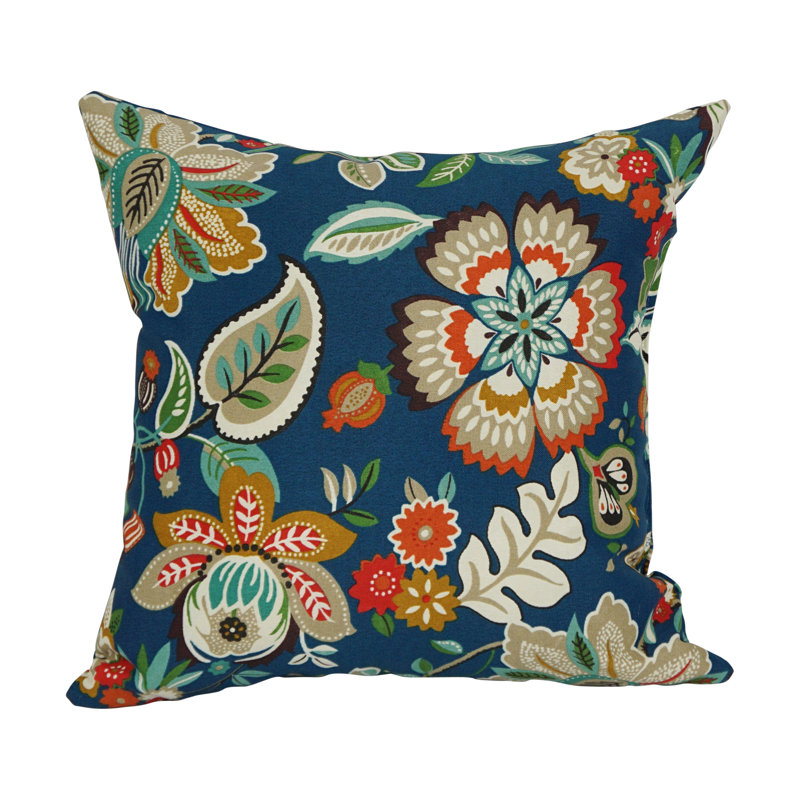Blazing Needles Indoor/Outdoor Throw Pillow, Telfair Peacock